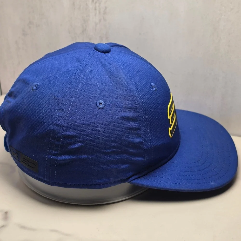 Under Armour SC30 Stephen Curry Youth Snapback Hat Blue Yellow Flat Brim Cap